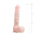Easytoys - veľký prísavný dildo s semenníky (29,5 cm) - naturálny