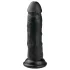 Easytoys - realistický dildo s prísavkou - čierny - 15,5 cm