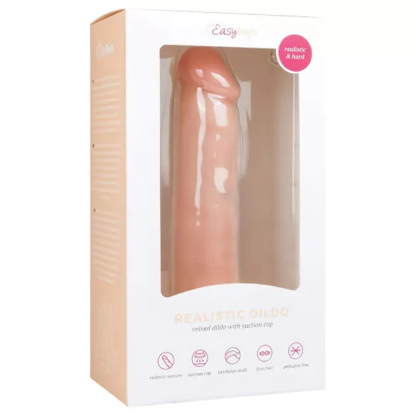 Easytoys - realistický dildo s prísavkou - 20,5 cm - naturálna farba