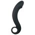 EasyToys zahnuté dildo - silikónové análne (čierne)