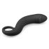 EasyToys zahnuté dildo - silikónové análne (čierne)