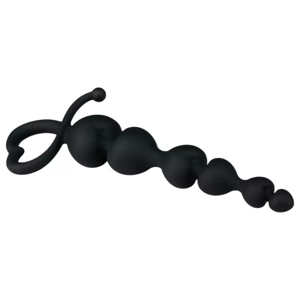 EasyToys - análny dildo s korálkami - čierny