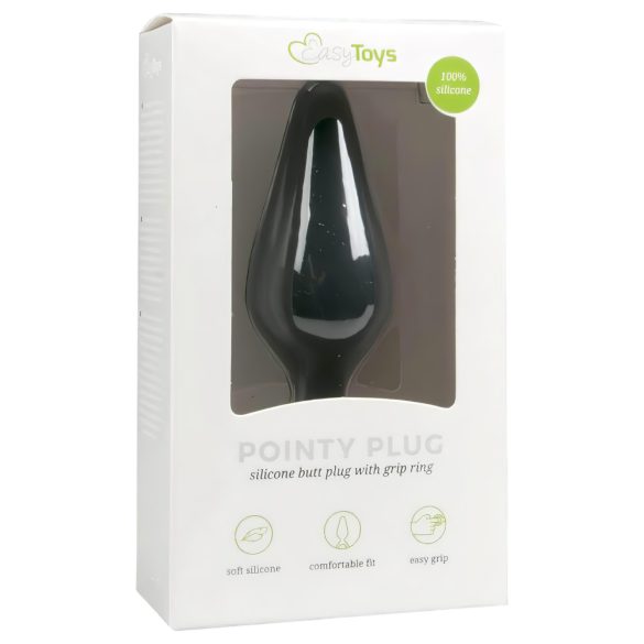 Easytoys - análny kolík - malý, čierny - Pointy Plug S