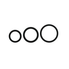   Easytoys - silikónový erekčný krúžok set - 3 kusy - čierny