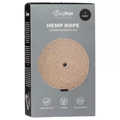 Easytoys Hemp Rope - konopné bondage lano (5 m, prírodné)