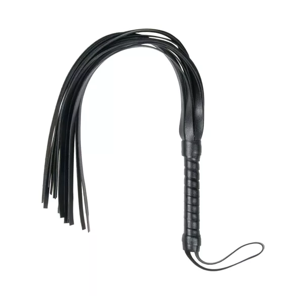 Easytoys - bičík flogger - mäkká umelá koža - čierny