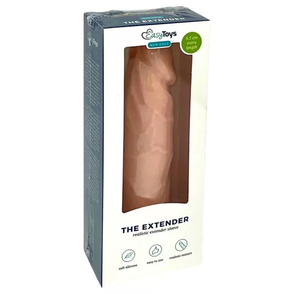 Easytoys - Flesh - predlžovací návlek na penis (prírodný) - 18 cm