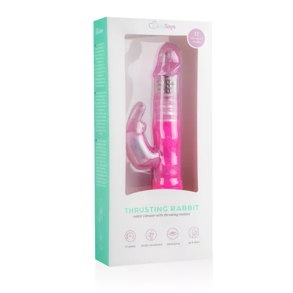 EasyToys Bunny - vystreľovací vibrátor (ružový)