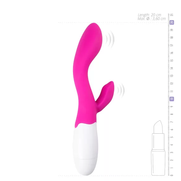 Easytoys - vibrátor na bod G a klitoris - ružový
