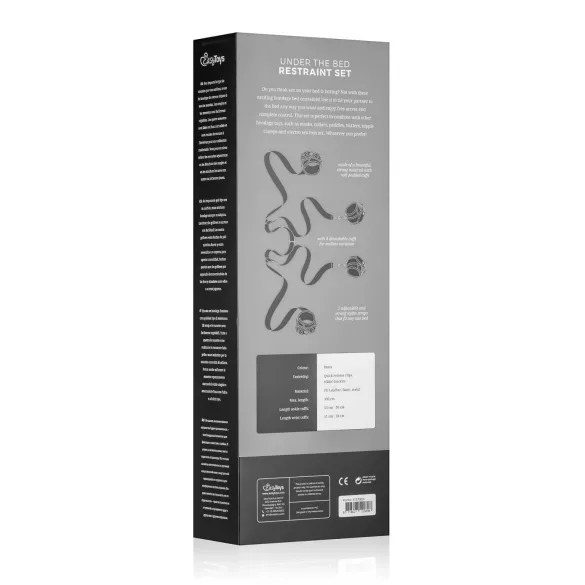 Easytoys - putá k posteli - nastaviteľné manžety - čierne