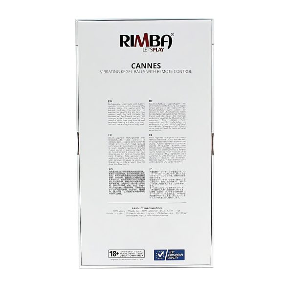 Rimba - vibračné vajíčko na diaľkové ovládanie - nabíjateľné - fialové