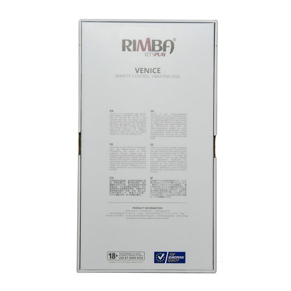 Rimba - vibračné vajíčko na diaľkové ovládanie - čierne, nabíjateľné