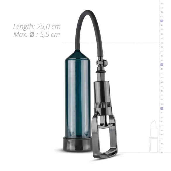 Easytoys - vákuová pumpa na penis - ručný úchyt - čierna