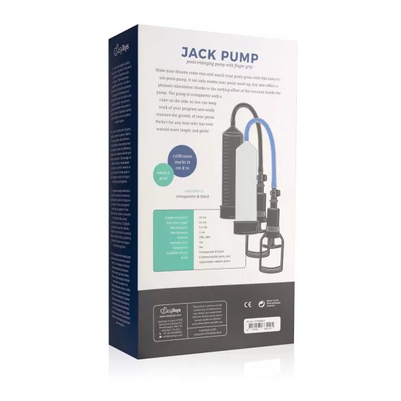 Easytoys - vákuová pumpa na penis - ručný úchyt - čierna