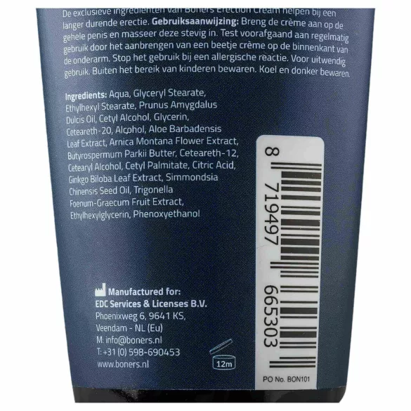 Boners - stimulačný intímny krém pre mužov - 100 ml