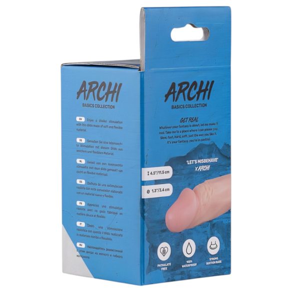 Real Fantasy Archi - realistický dildo - 11,5 cm - prírodná farba