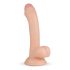 Real Fantasy Vince - dildo s predkožkou a semeníkmi - 19,5 cm (prírodná farba)