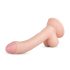 Real Fantasy Vince - dildo s predkožkou a semeníkmi - 19,5 cm (prírodná farba)