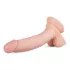 Real Fantasy Derek - realistický dildo s semenníkmi - 22 cm - telová farba