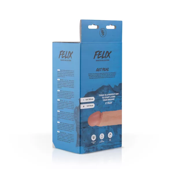Real Fantasy Felix - realistický dildo s semenníkmi - 22 cm - prírodná farba