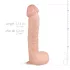 Real Fantasy Lexon - realistický dildo s semenníkmi - 33cm - telová farba