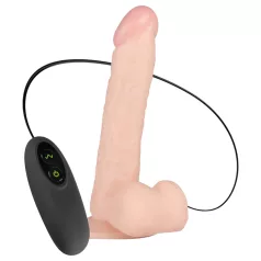   Real Fantasy Lewis - vibrátor realistický na batérie - 22 cm - telová farba