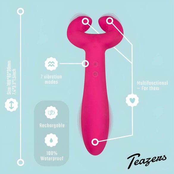Easytoys Couple - párový vibrátor - nabíjateľný, vodotesný - ružový