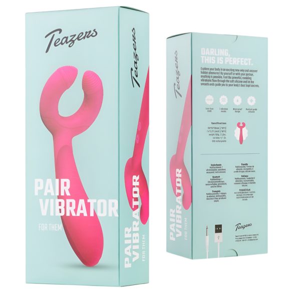 Easytoys Couple - párový vibrátor - nabíjateľný, vodotesný - ružový