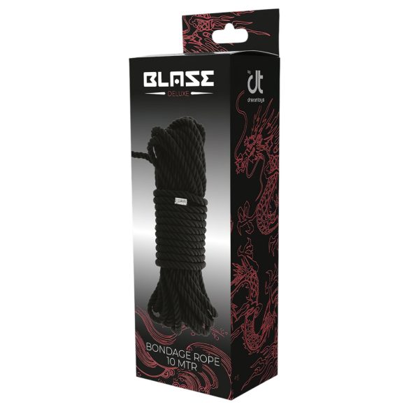 Blaze - bondážne lano kinbaku - 10m - čierne