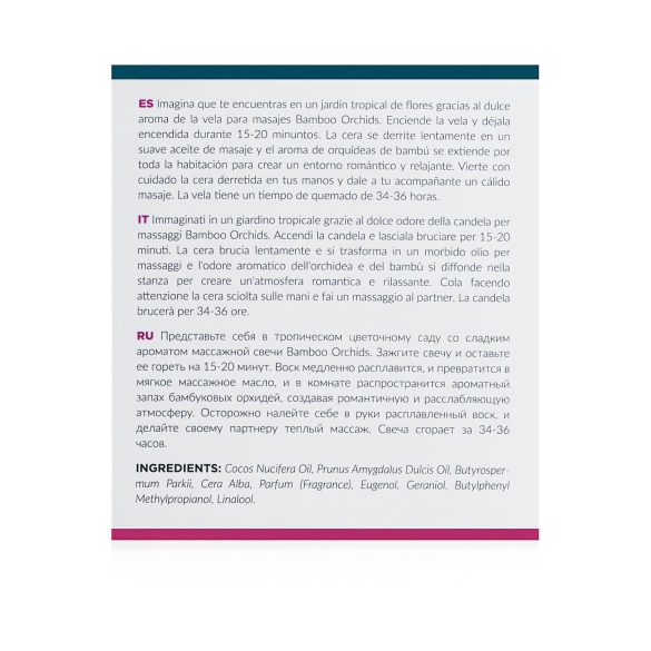 Exotiq Bamboo Orchids - masážna sviečka - 200g