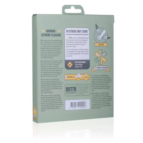 BUTTR - fisting rukavice - latex - čierne