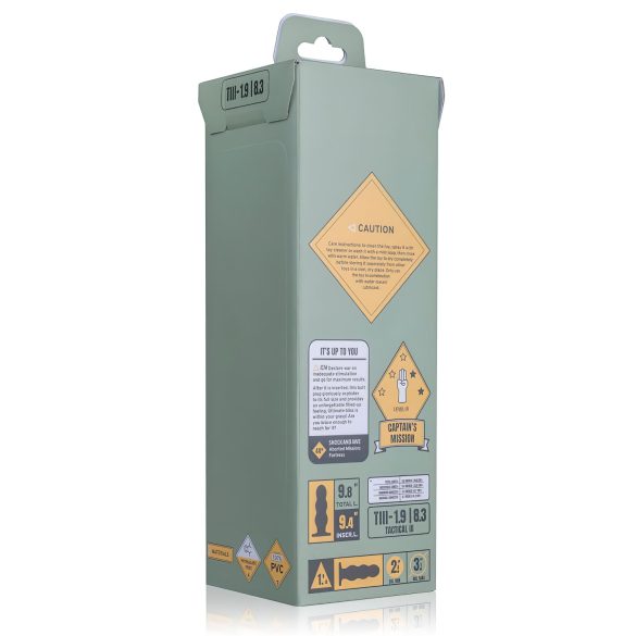 BUTTR Tactical III - realistický dildó s prísavkou - čierny