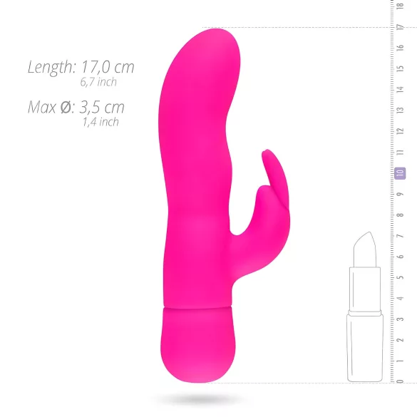 Easytoys Mad Rabbit - vibrátor s králičími uškami na klitoris - ružový