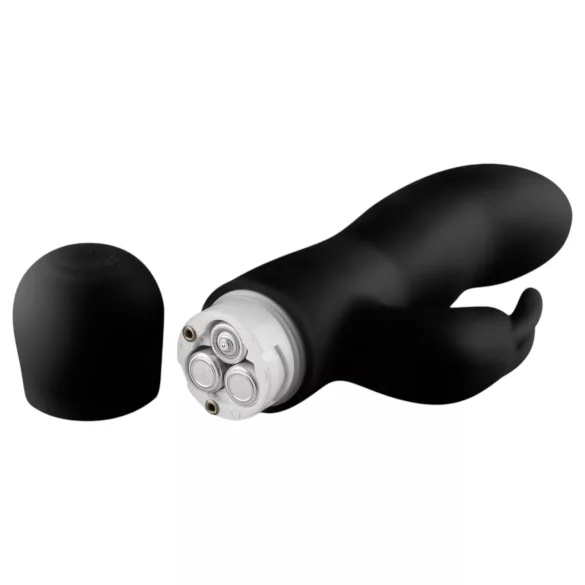 Easytoys Mad Rabbit - vibrátor na G-bod s klitoriálnym stimulátorom - čierny