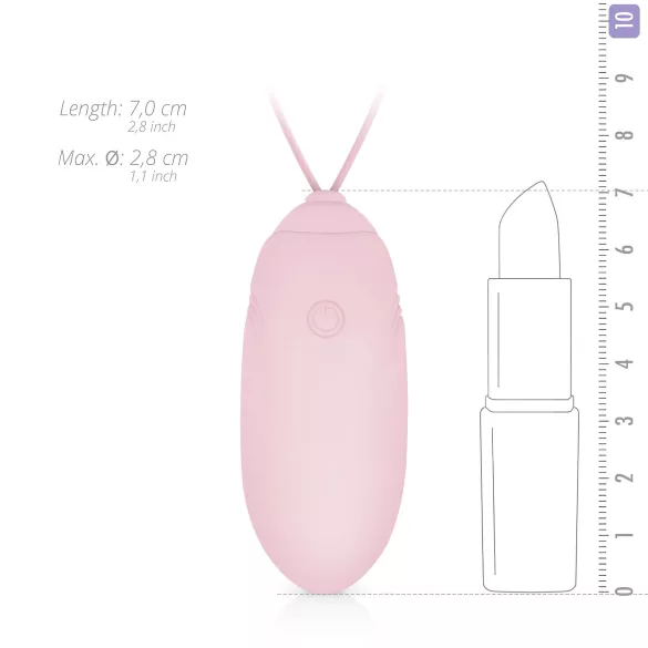 LUV EGG - vibračné vajíčko s diaľkovým ovládaním - dobíjacie - ružové