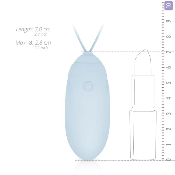 LUV EGG - vibračné vajíčko na diaľkové ovládanie - dobíjateľné - modré