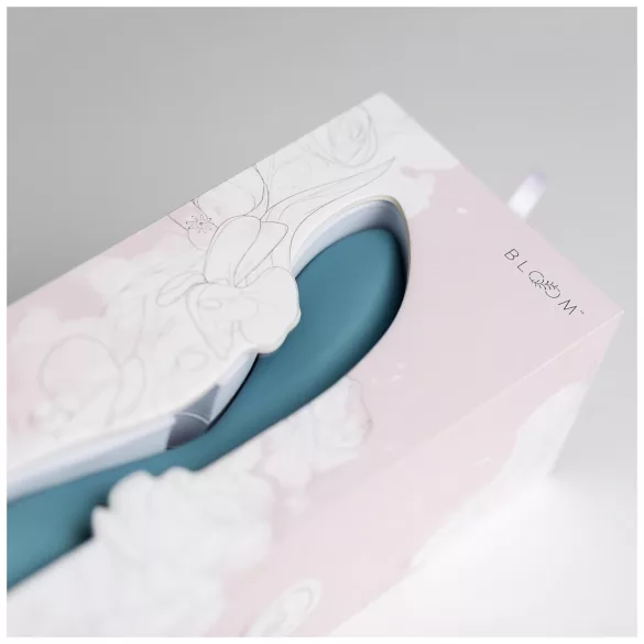 Bloom Rose - vibrátor na bod G - nabíjateľný, silikónový - tyrkysový