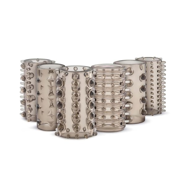 Easytoys - návlek na penis - sada 6 kusov - sivá