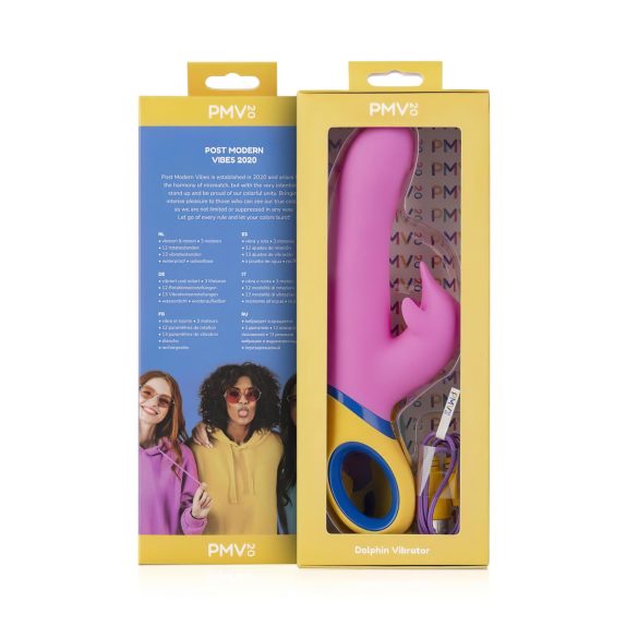 PMV20 - rotačný vibrátor s ramenom na klitoris - ružový