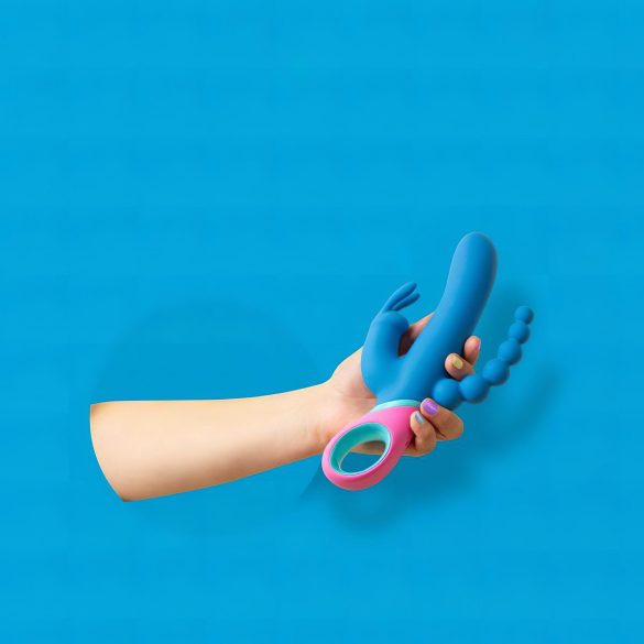 PMV20 Vice Double - rotačný trojitý vibrátor - modrý