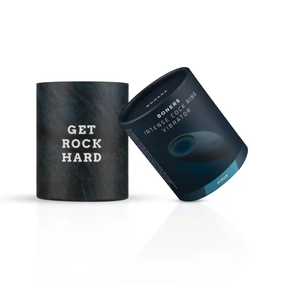 Boners - vibračný erekčný krúžok na penis - nabíjateľný, vodotesný - sivý