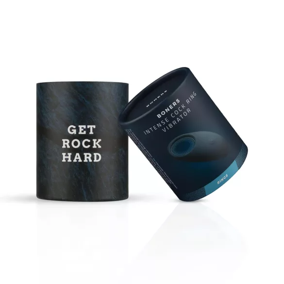 Boners - vibračný erekčný krúžok na penis - nabíjateľný, vodotesný - sivý