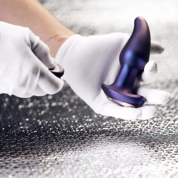 Hueman Asteroid - análny vibrátor s rotujúcimi korálkami - fialový