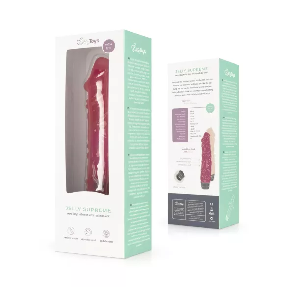 Easytoys Jelly Supreme - realistický vibrátor - ružový