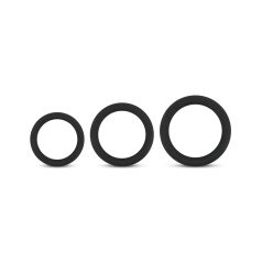   Easytoys - sada erekčných krúžkov na penis - 3 ks - čierna