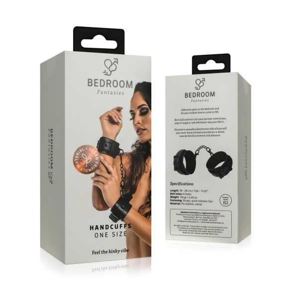 Bedroom Fantasies - putá na zápästia s retiazkou - čierne