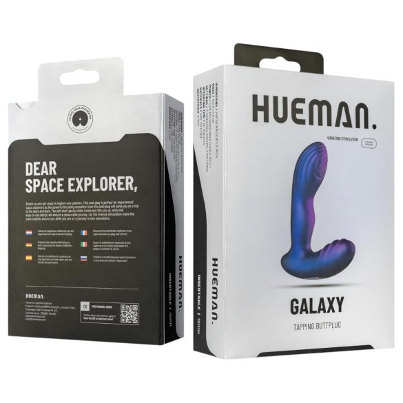 Hueman Galaxy - análny vibrátor s pulzáciou - fialový
