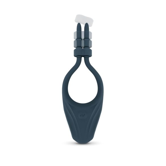 Boners - vibračný nastaviteľný erekčný krúžok - modrý