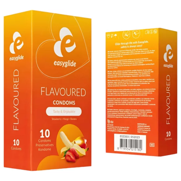 EasyGlide - ovocia príchuť - kondómy - 10 ks
