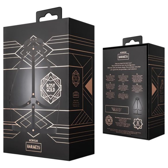 Rosy Gold - masážna hlavica - čierna/ružové zlato